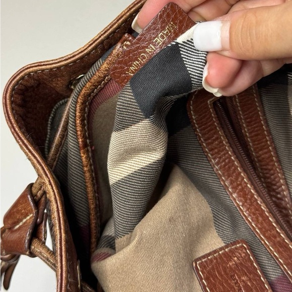 BURBERRY Vintage Brown Leather Small Backpack - Picture 15 of 16